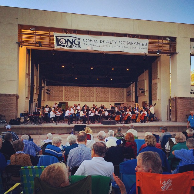 Another year, another Music Under the Stars about to start  with the Tucson Pops Orchestra (+Crystal, Jenny, and Alexa).